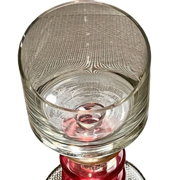 Modernist 3 Disk Ronald Stennett Willson Sheringham candlestick Red Multicolor - Picture 15 of 15